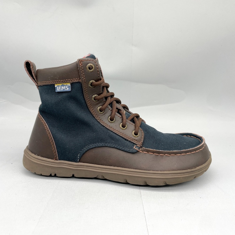 Lems Boulder Boots Womens 40 9 Navy Stout Minimalist Barefoot Hiking Boots